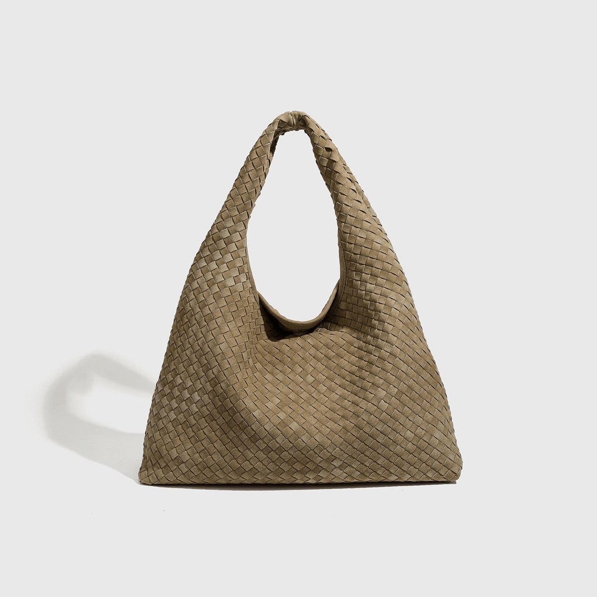 Linda Woven Faux Suede Hobo Tote Bag with Magnetic Snap – view 8