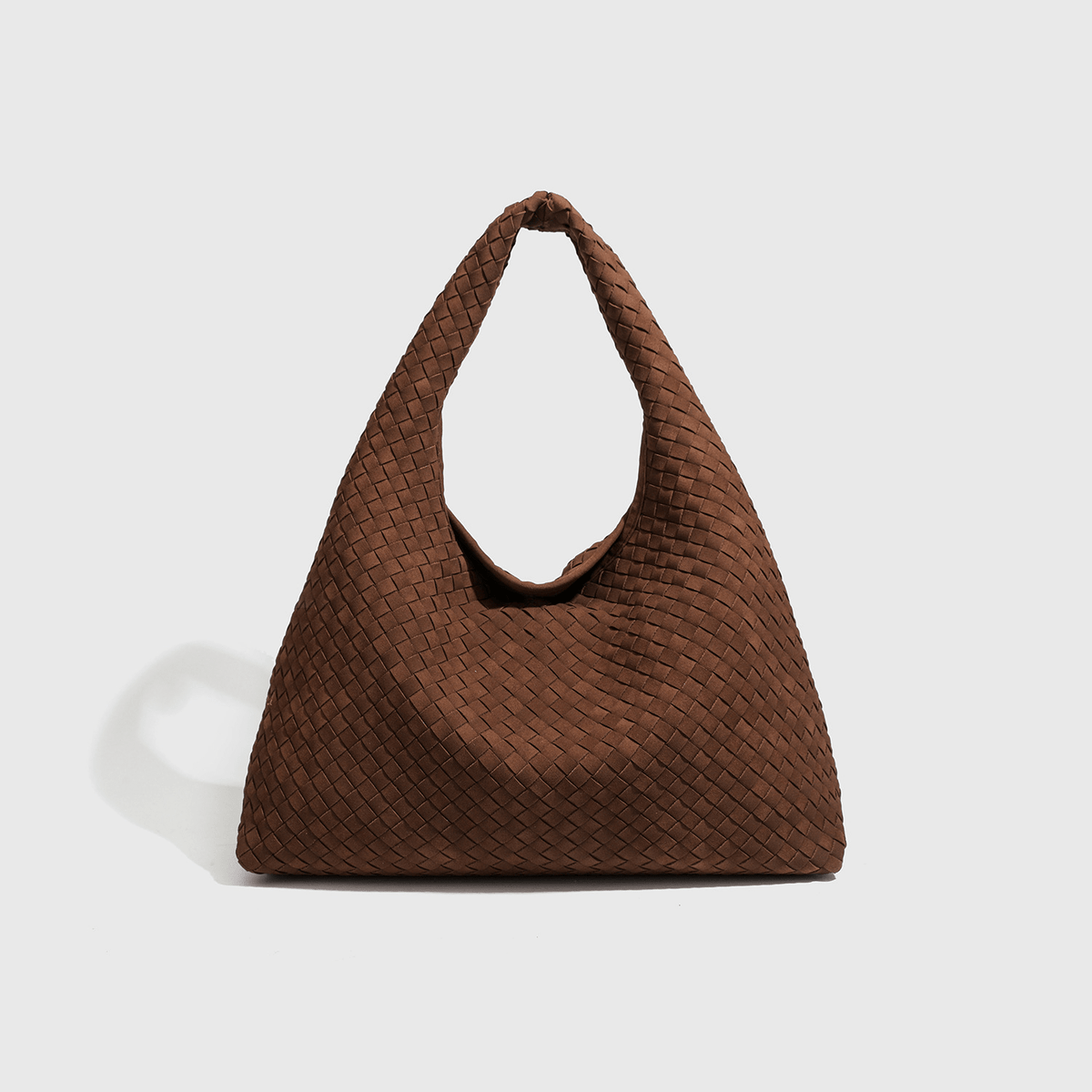 Linda Woven Faux Suede Hobo Tote Bag with Magnetic Snap – view 10