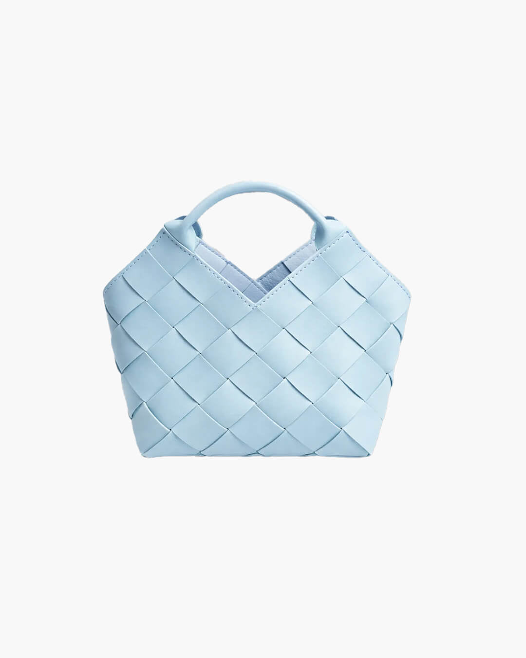 Lucy Woven Straw and Raffia Tote Bag with Faux Leather Trim – view 8