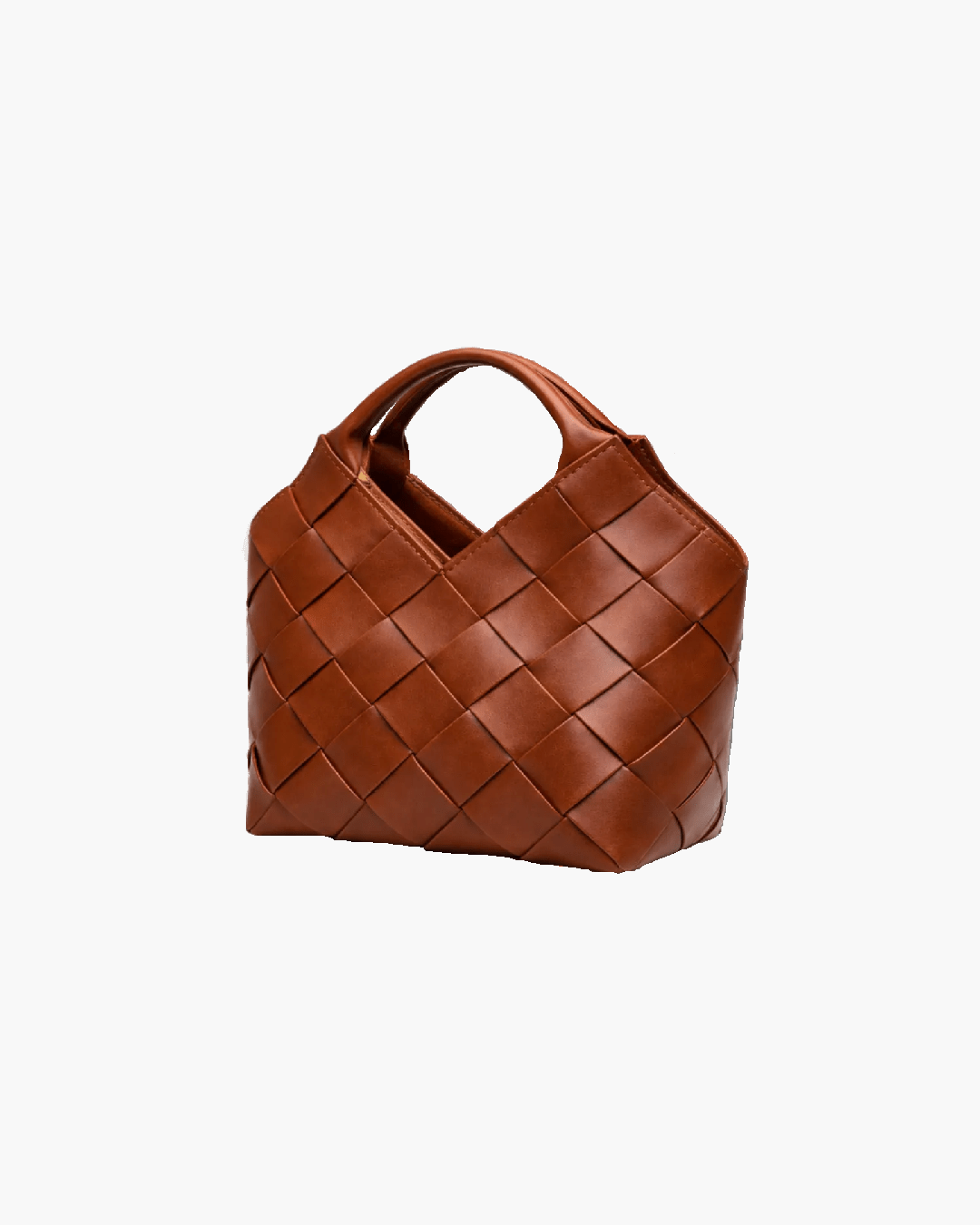 Lucy Woven Straw and Raffia Tote Bag with Faux Leather Trim – view 4