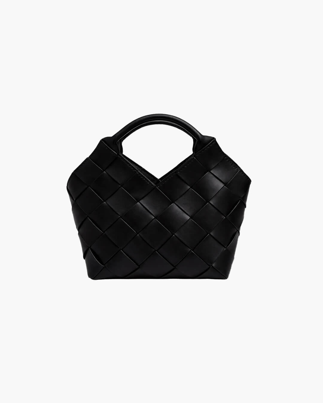 Lucy Woven Straw and Raffia Tote Bag with Faux Leather Trim – view 2