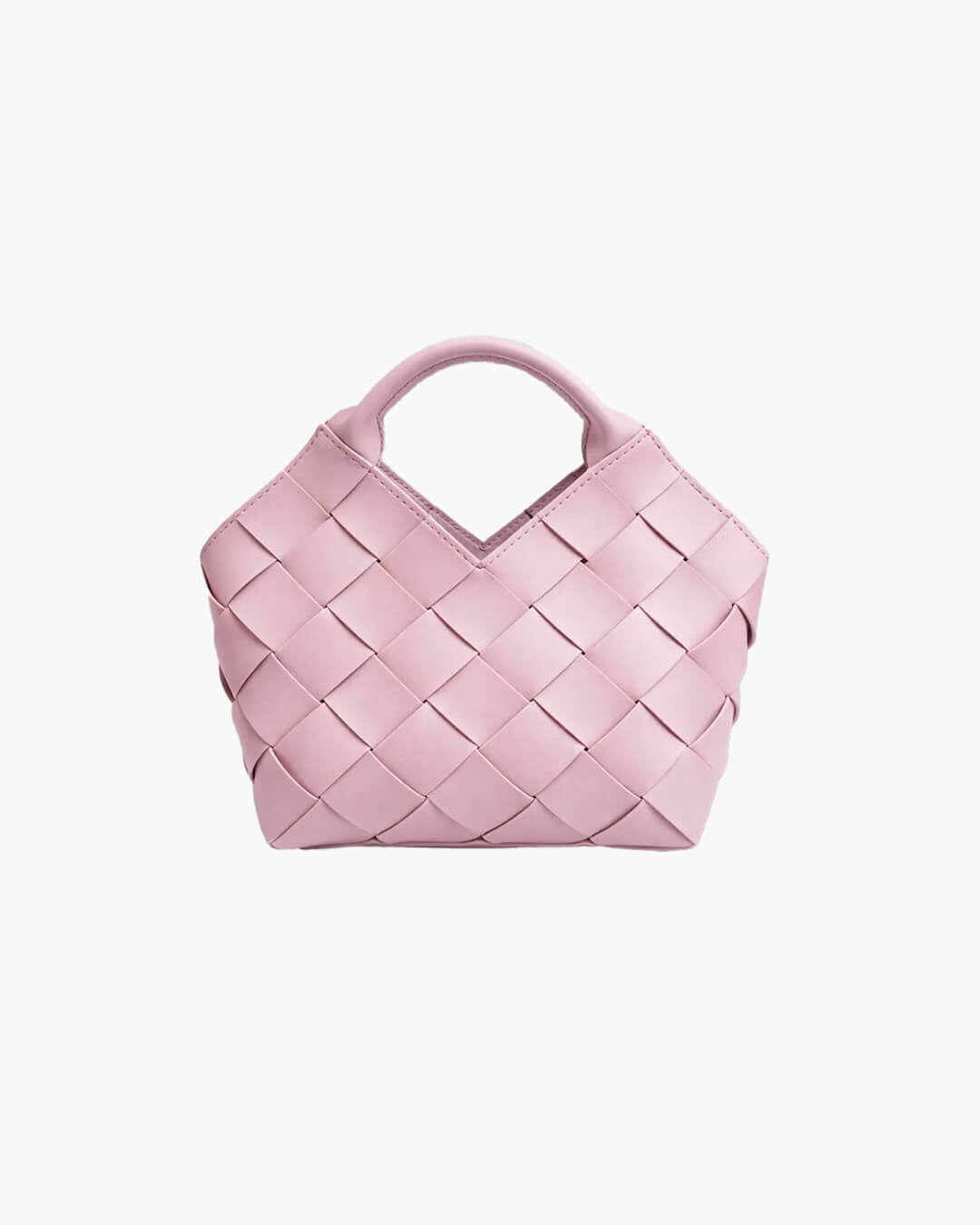 Lucy Woven Straw and Raffia Tote Bag with Faux Leather Trim – view 7
