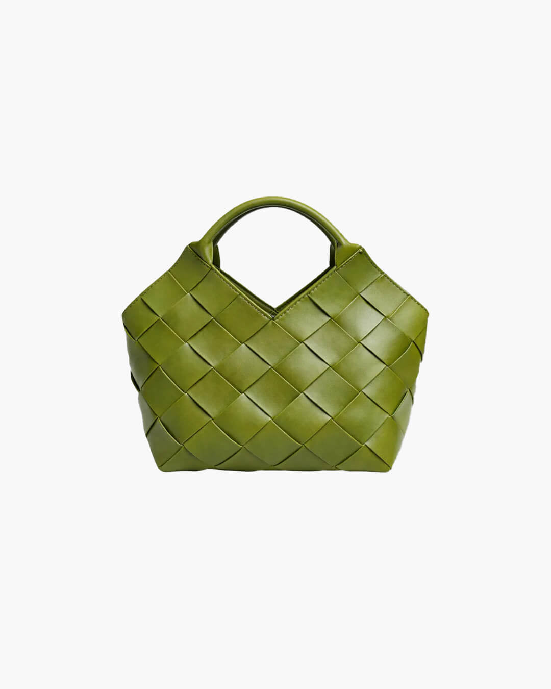 Lucy Woven Straw and Raffia Tote Bag with Faux Leather Trim – view 9