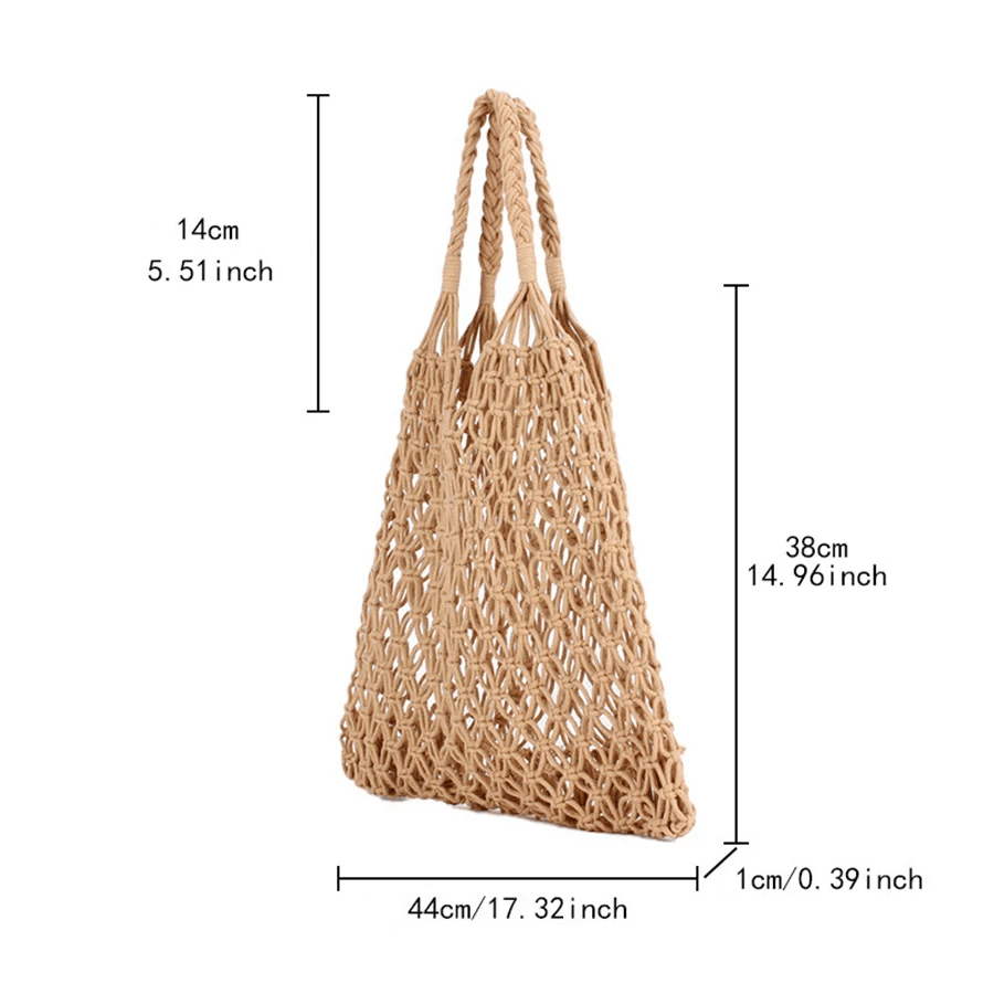 Margot Woven Cotton Rope Bucket Beach Tote Bag