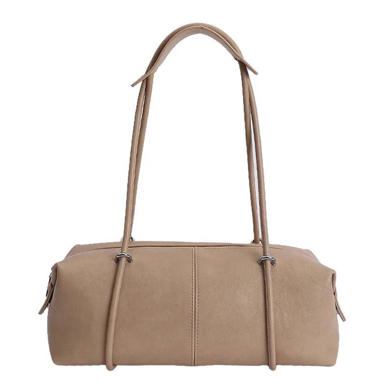Mila Boston Pillow Vegan Leather Shoulder Bag with Top Zip – view 18