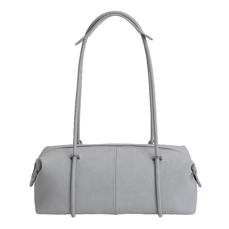 Mila Boston Pillow Vegan Leather Shoulder Bag with Top Zip – view 22