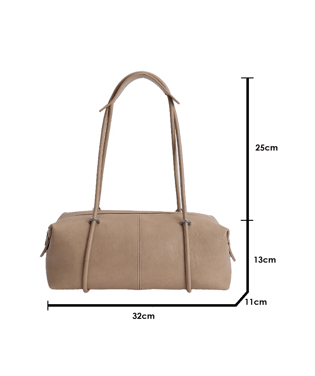 Mila Boston Pillow Vegan Leather Shoulder Bag with Top Zip – view 7