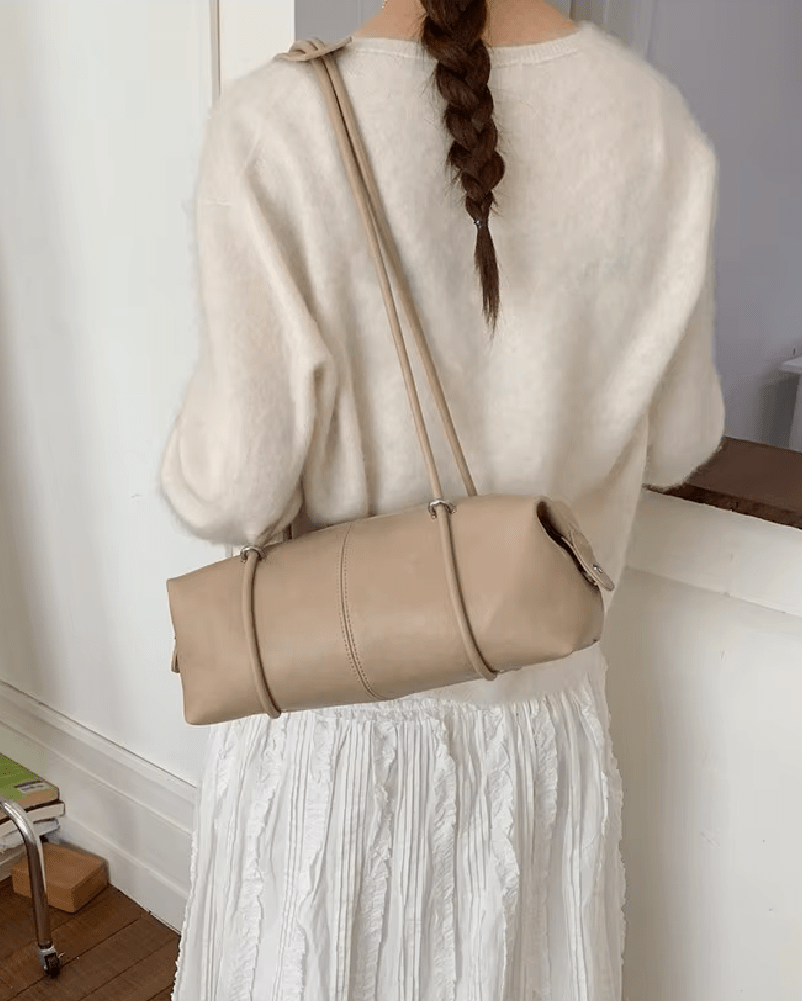 Mila Boston Pillow Vegan Leather Shoulder Bag with Top Zip – view 2