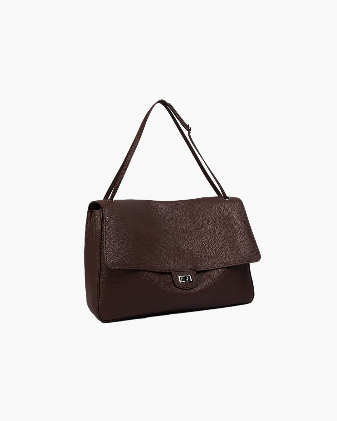 Miriam Structured Vegan Leather Crossbody Satchel with Flap Pocket