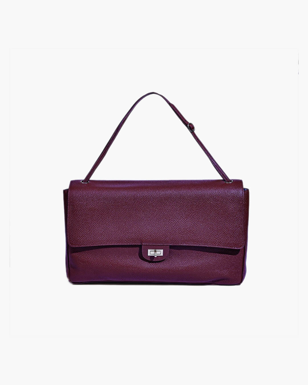 Miriam Structured Vegan Leather Crossbody Satchel with Flap Pocket