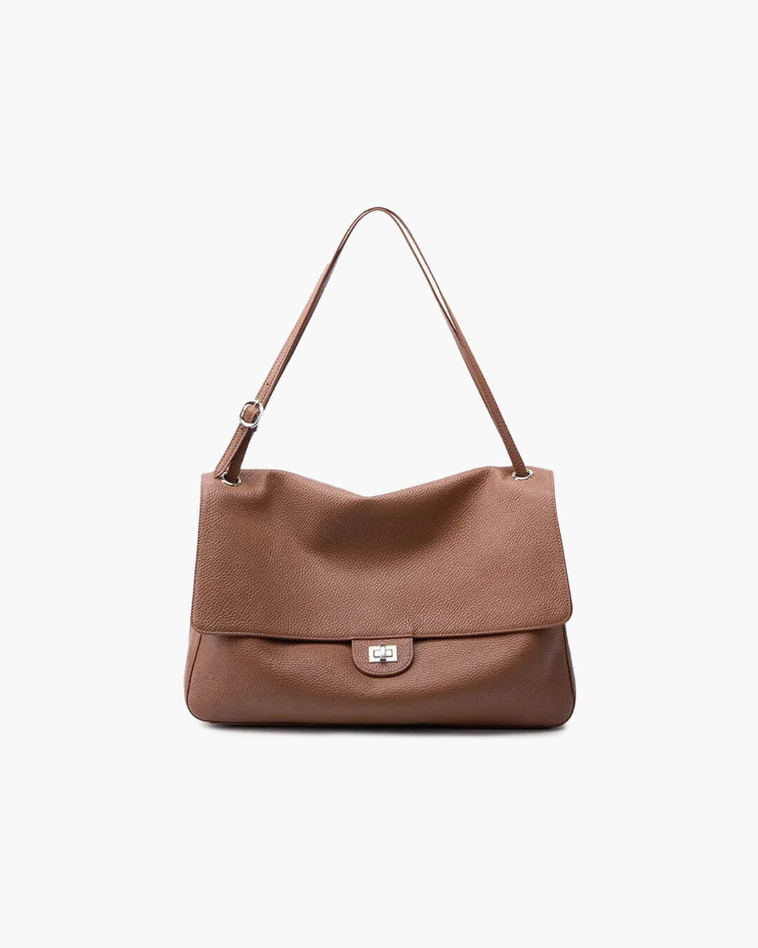 Miriam Structured Vegan Leather Crossbody Satchel with Flap Pocket – view 13