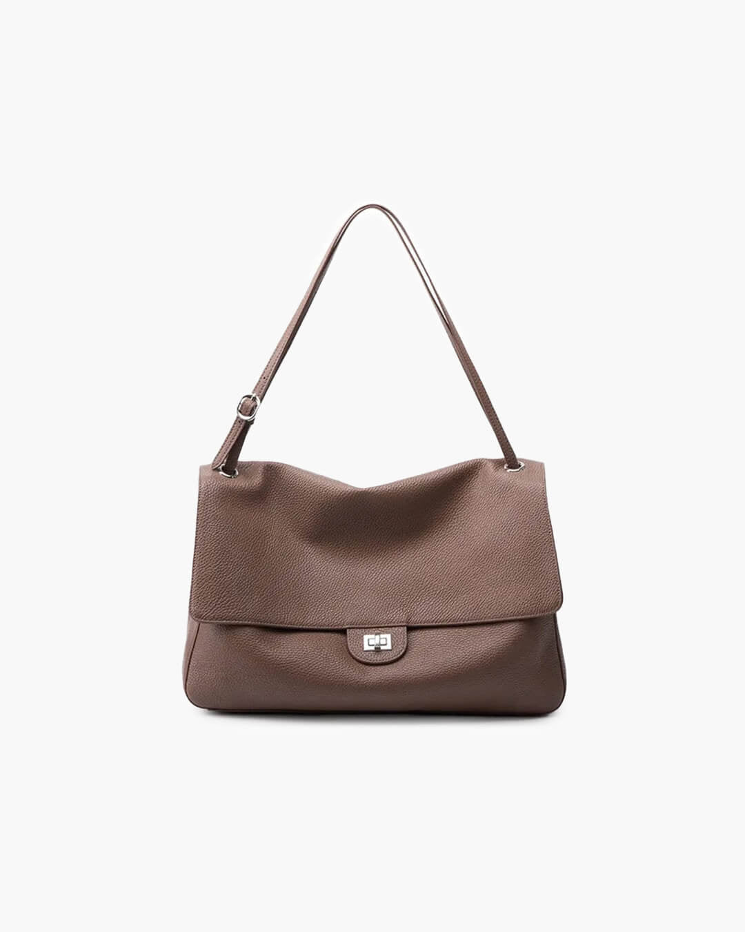 Miriam Structured Vegan Leather Crossbody Satchel with Flap Pocket
