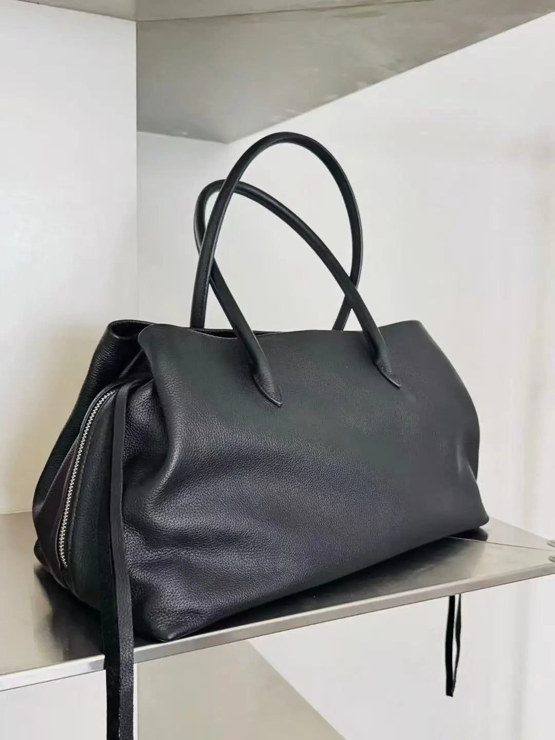 Miriam Vintage Vegan Leather Multi-Compartment Tote with Tassel – view 3
