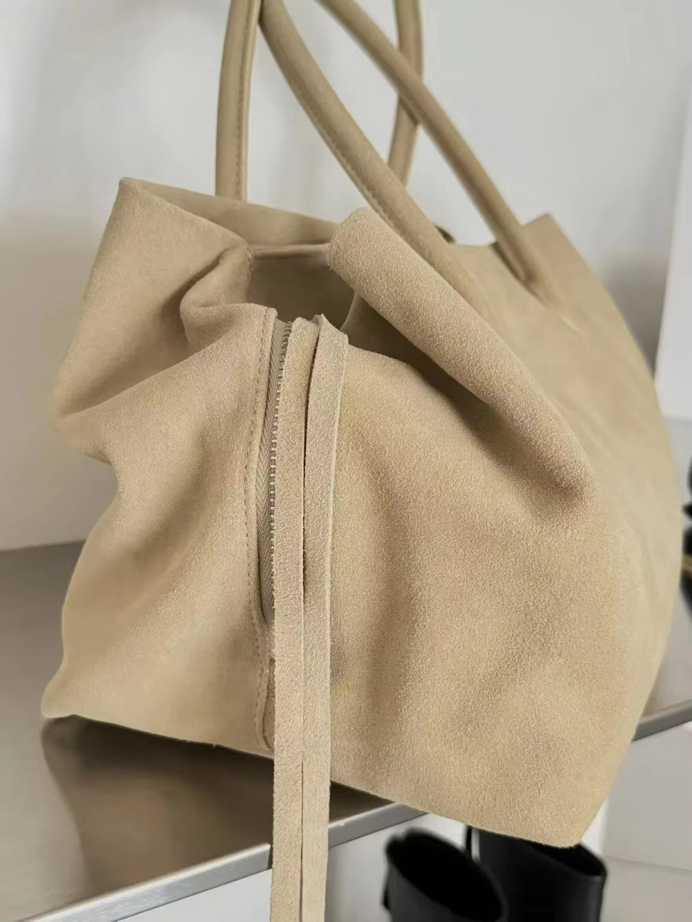 Miriam Vintage Vegan Leather Multi-Compartment Tote with Tassel – view 16