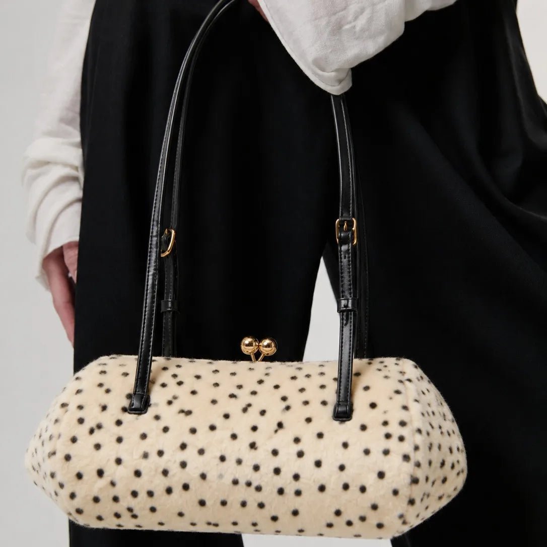 Nina Cheetah-Print Faux Fur Underarm Bag with Kiss-Lock – view 6