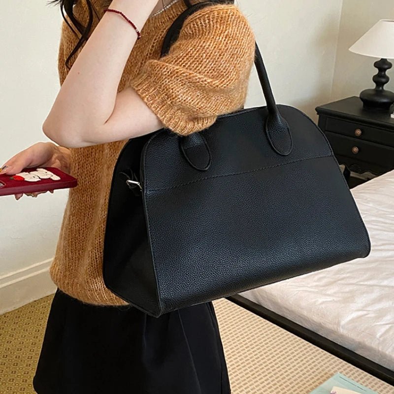 Rose Structured Large Capacity Underarm Tote Bag