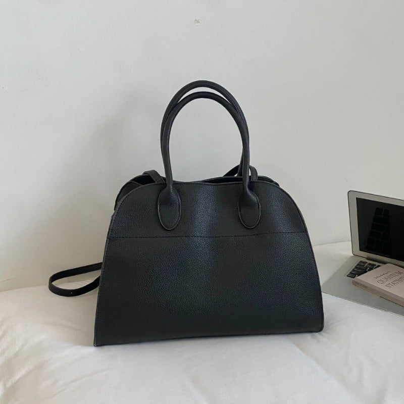 Rose Structured Large Capacity Underarm Tote Bag