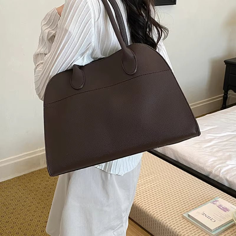 Rose Structured Large Capacity Underarm Tote Bag