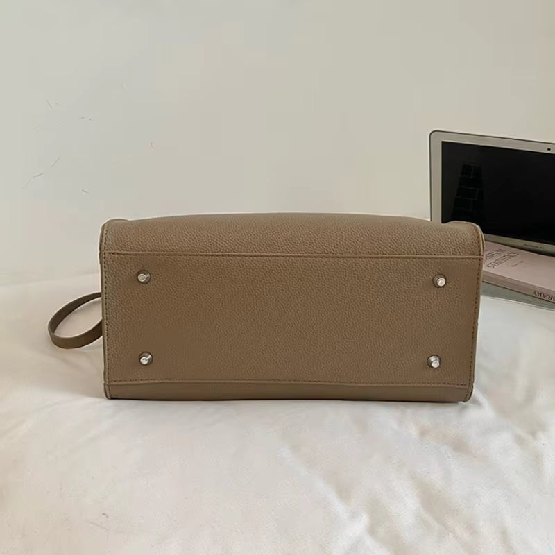 Rose Structured Large Capacity Underarm Tote Bag