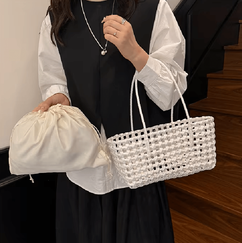 Claudia Cut-Out Vegan Leather Shoulder Tote Bag with Zip – view 11