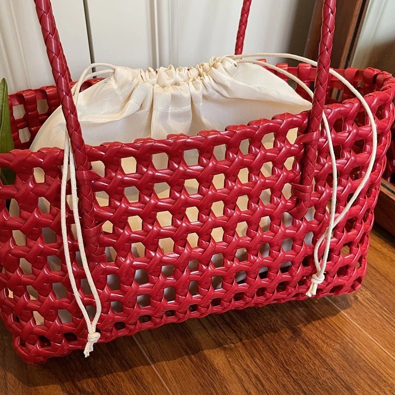 Claudia Cut-Out Vegan Leather Shoulder Tote Bag with Zip