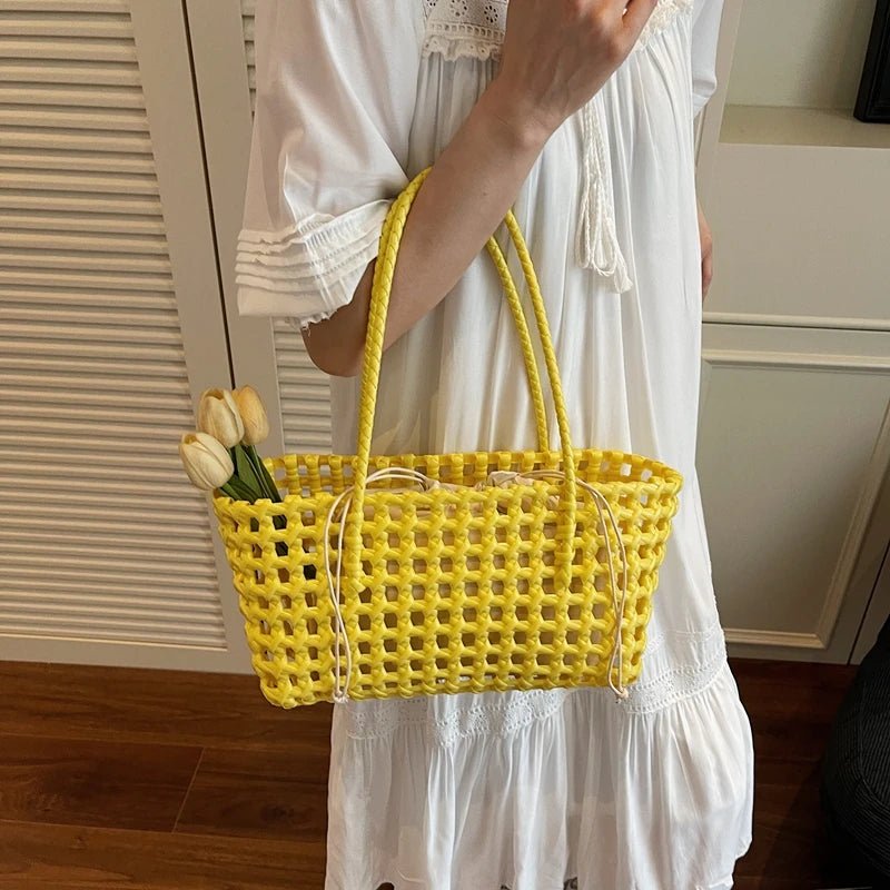 Claudia Cut-Out Vegan Leather Shoulder Tote Bag with Zip