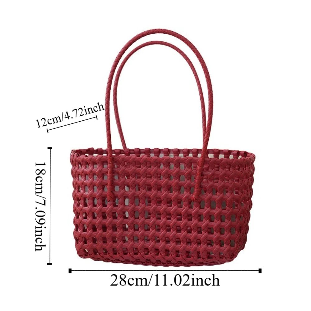 Claudia Cut-Out Vegan Leather Shoulder Tote Bag with Zip