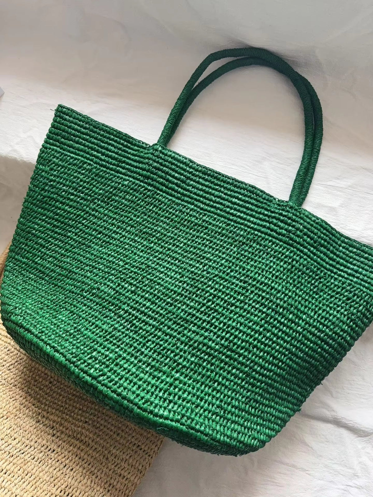 Sophia Handwoven Rattan Straw Open Top Tote Bag – view 15