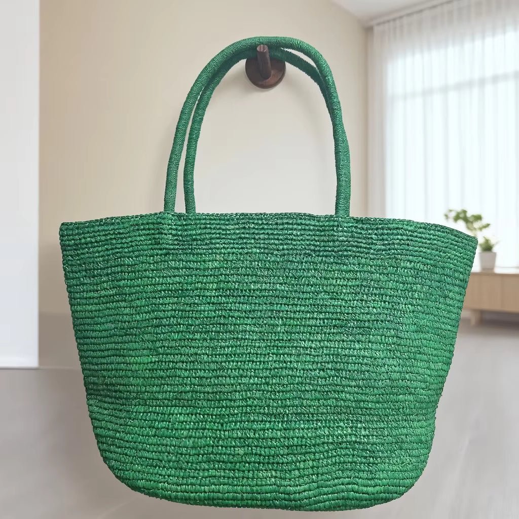 Sophia Handwoven Rattan Straw Open Top Tote Bag – view 16