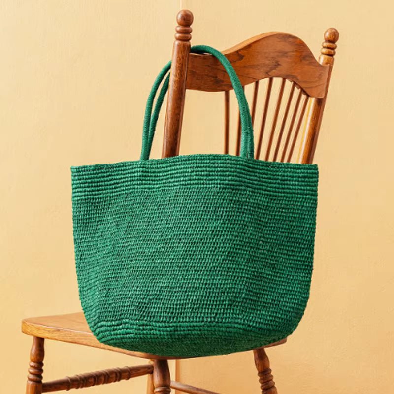 Sophia Handwoven Rattan Straw Open Top Tote Bag – view 14