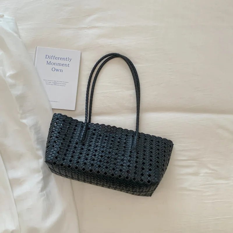 Sophia Lightweight Woven Hollow-Out PU Shoulder Bag – view 2