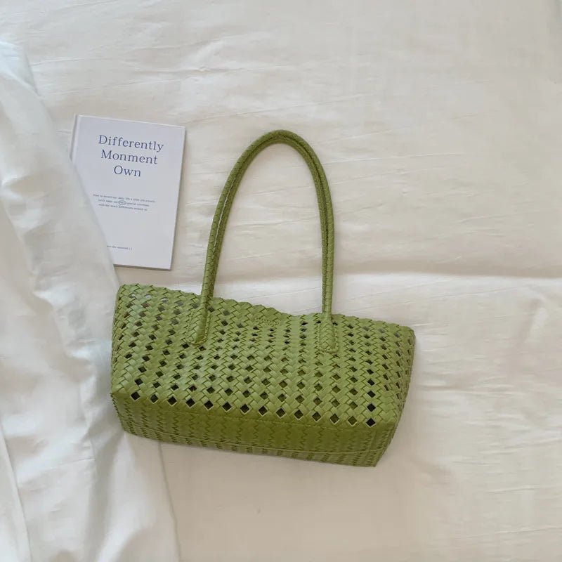 Sophia Lightweight Woven Hollow-Out PU Shoulder Bag – view 11