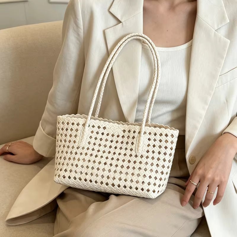 Sophia Lightweight Woven Hollow-Out PU Shoulder Bag – view 4