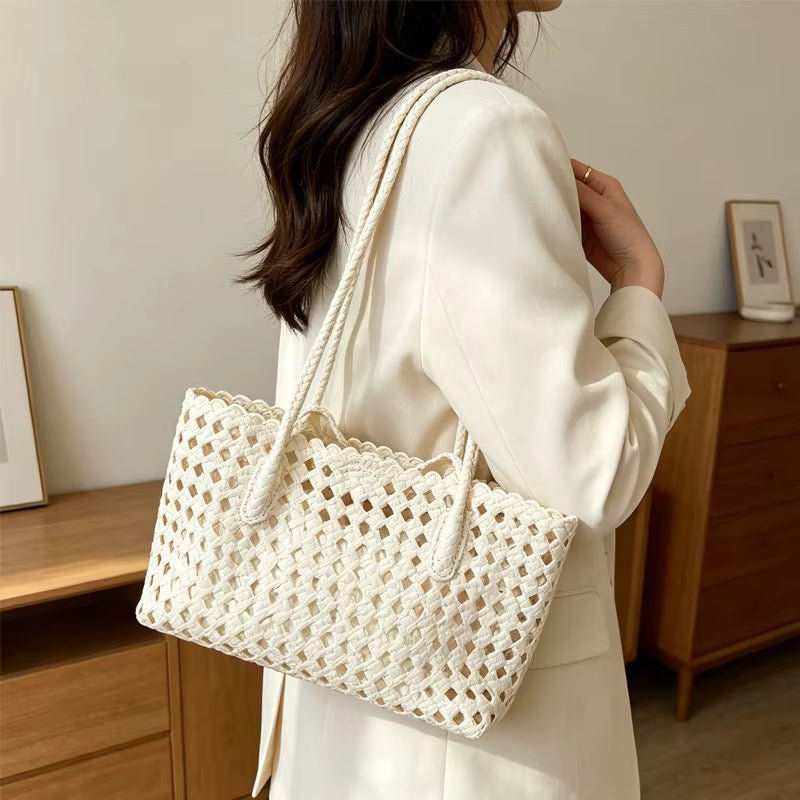 Sophia Lightweight Woven Hollow-Out PU Shoulder Bag – view 3