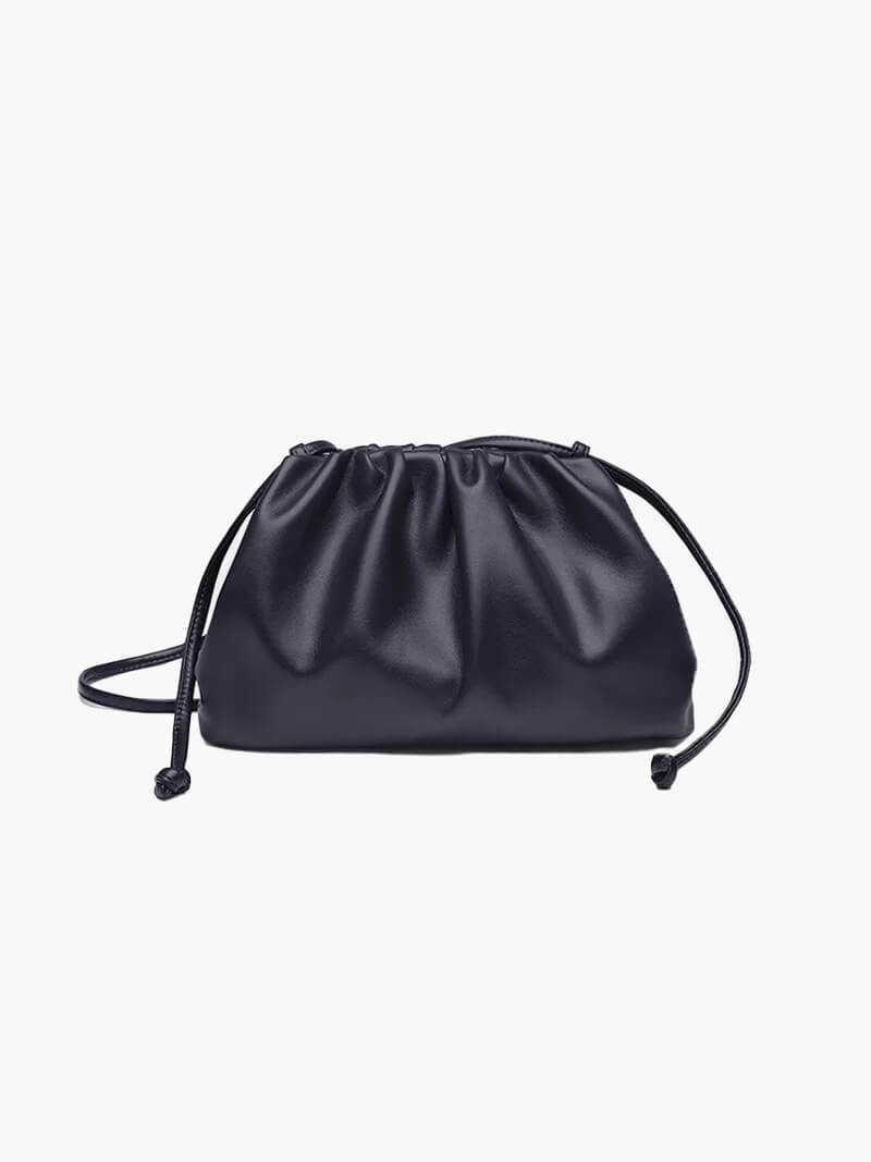 Bellina Vegan Leather Dumpling Crossbody Pouch Bag