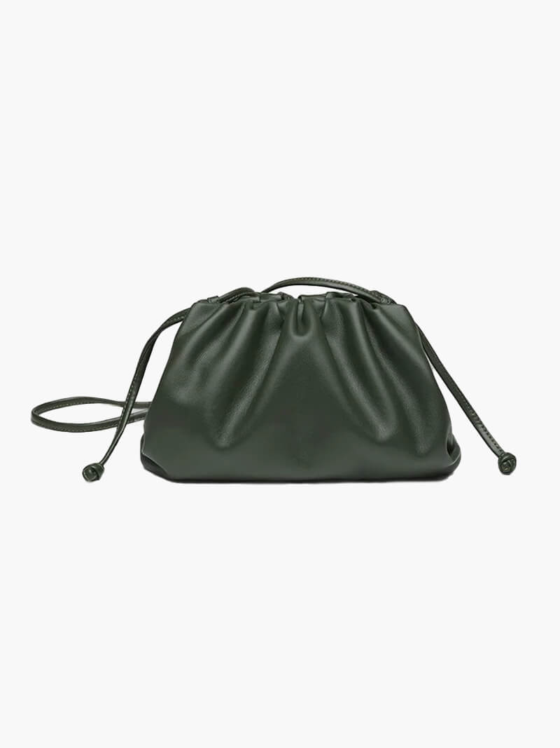 Bellina Vegan Leather Dumpling Crossbody Pouch Bag