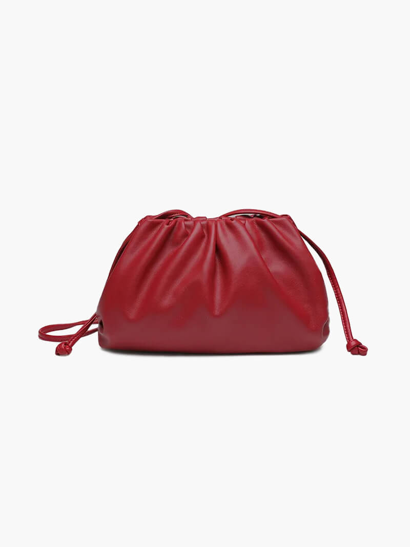 Bellina Vegan Leather Dumpling Crossbody Pouch Bag