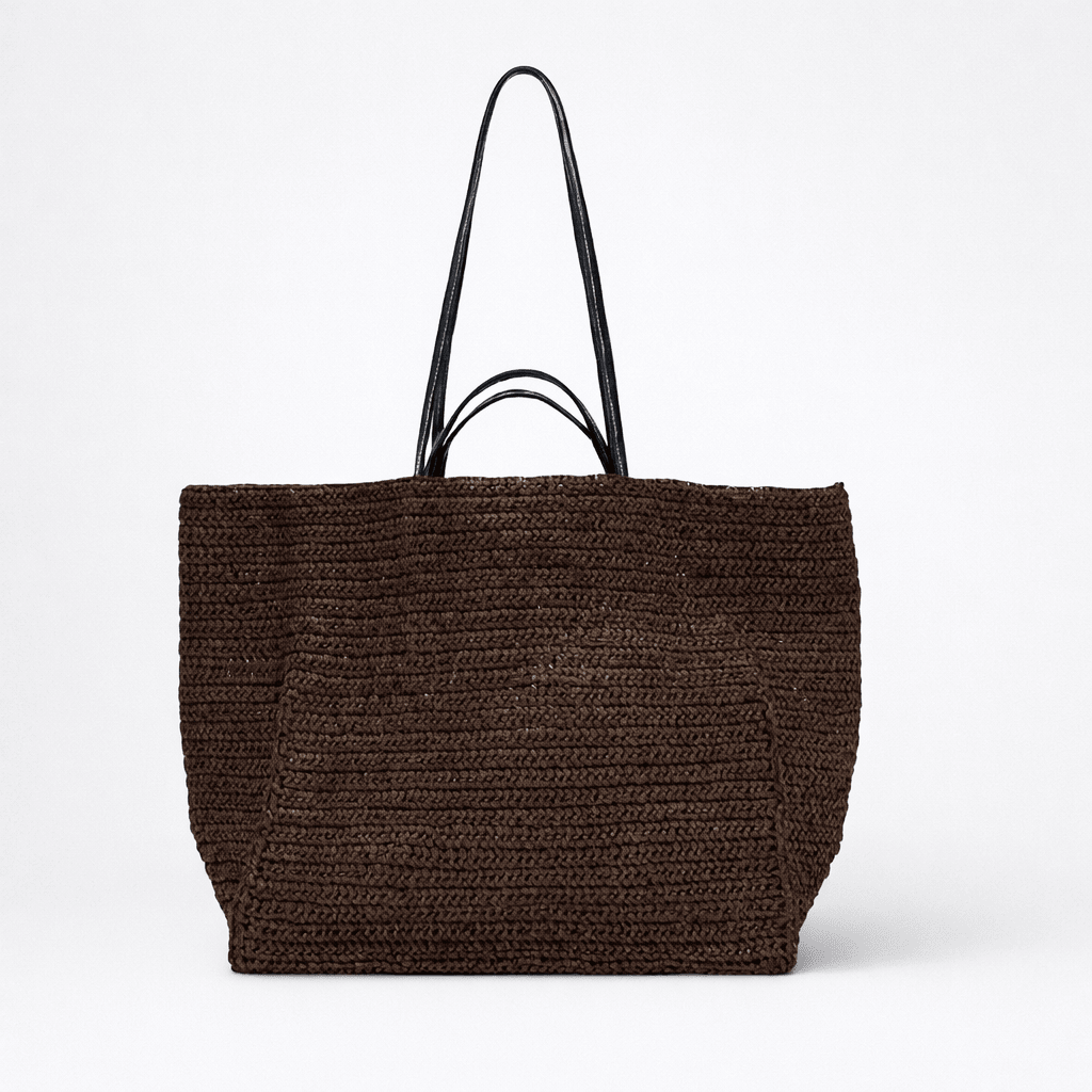 Bianca Handwoven Straw Oversized Beach Tote Bag