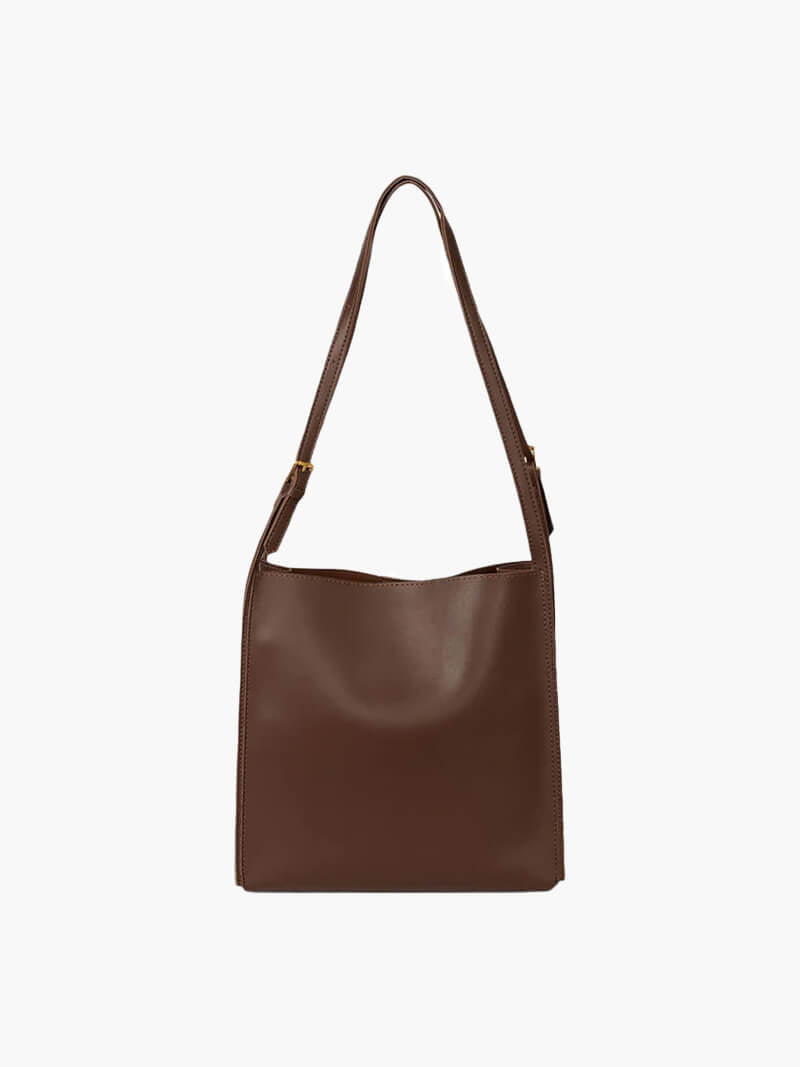 Amelie Vegan Leather Shopper Bag with Glazed Detailing