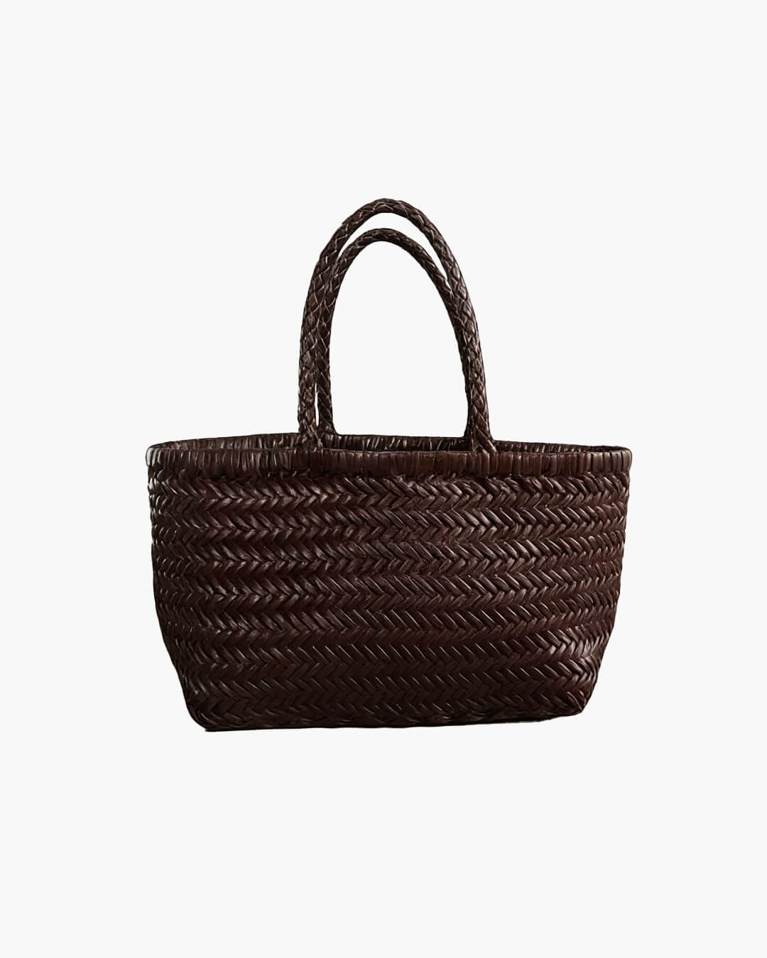 Anais Handwoven Vegan Leather Structured Tote Bag