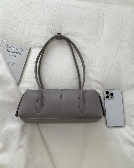 Beatrice Retro PU Suede Underarm Shoulder Bag with Zip