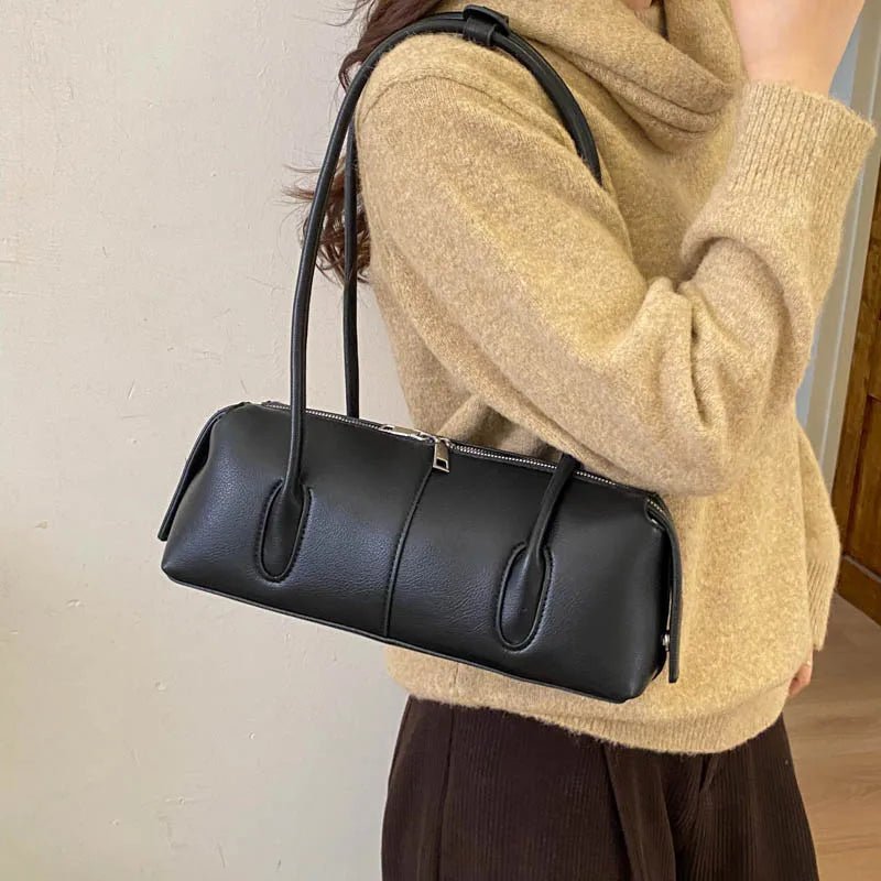 Beatrice Retro PU Suede Underarm Shoulder Bag with Zip – view 11