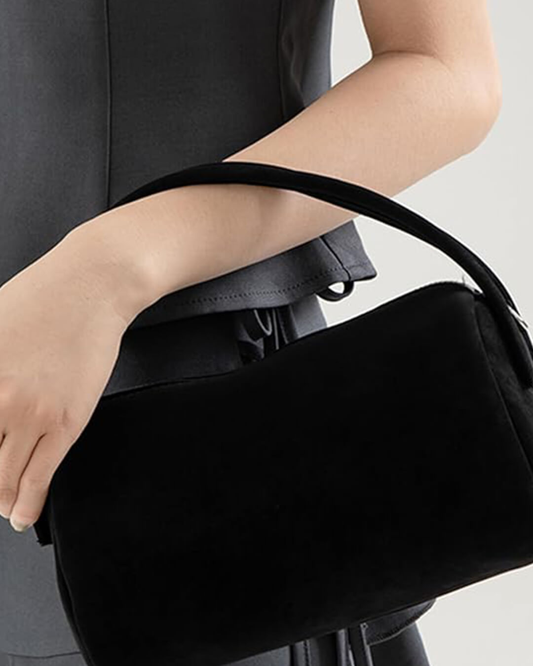 Adavy Vegan Suede Pillow Bag with Adjustable Strap