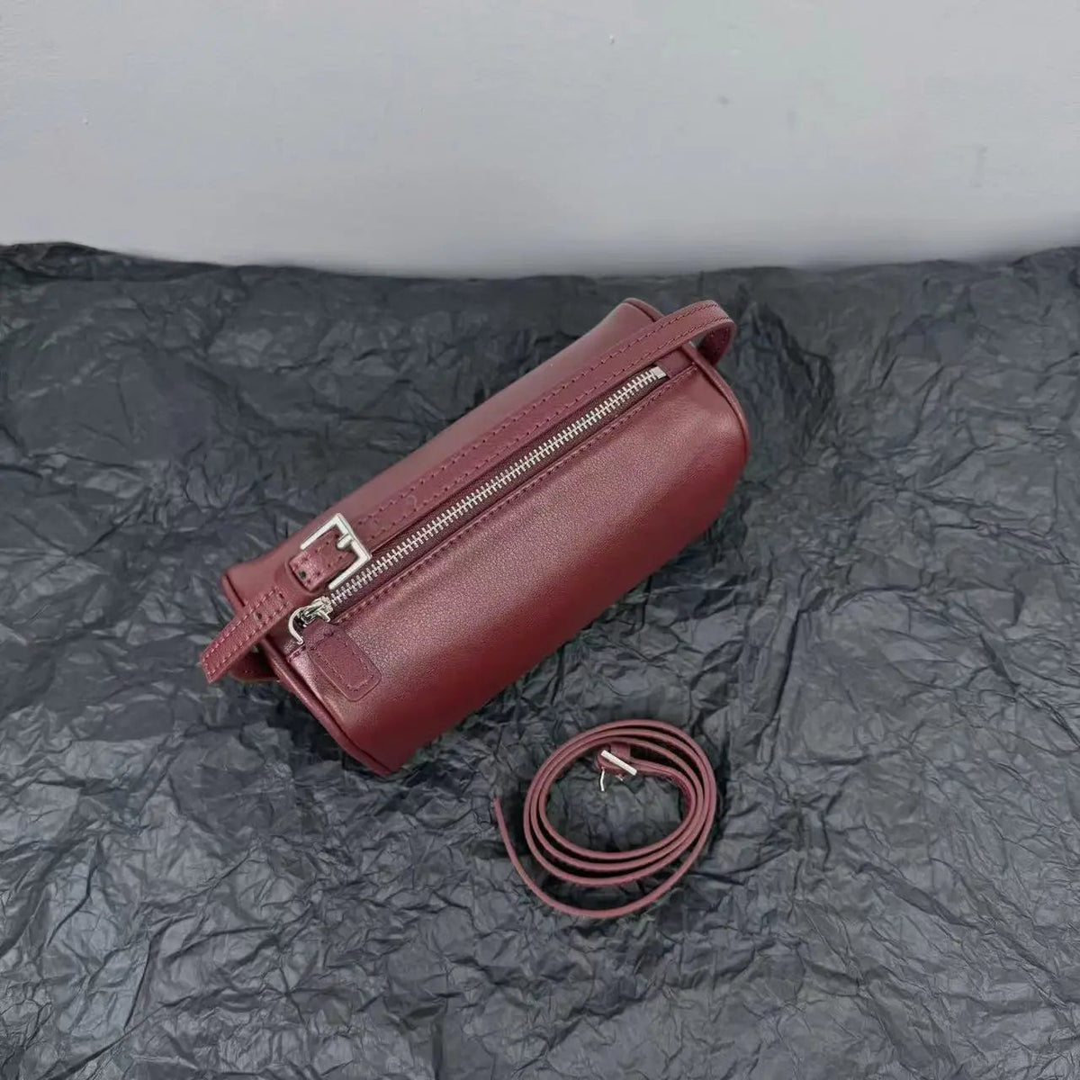 Bianca 90s-Inspired Faux Leather Mini Crossbody Bag with Zip