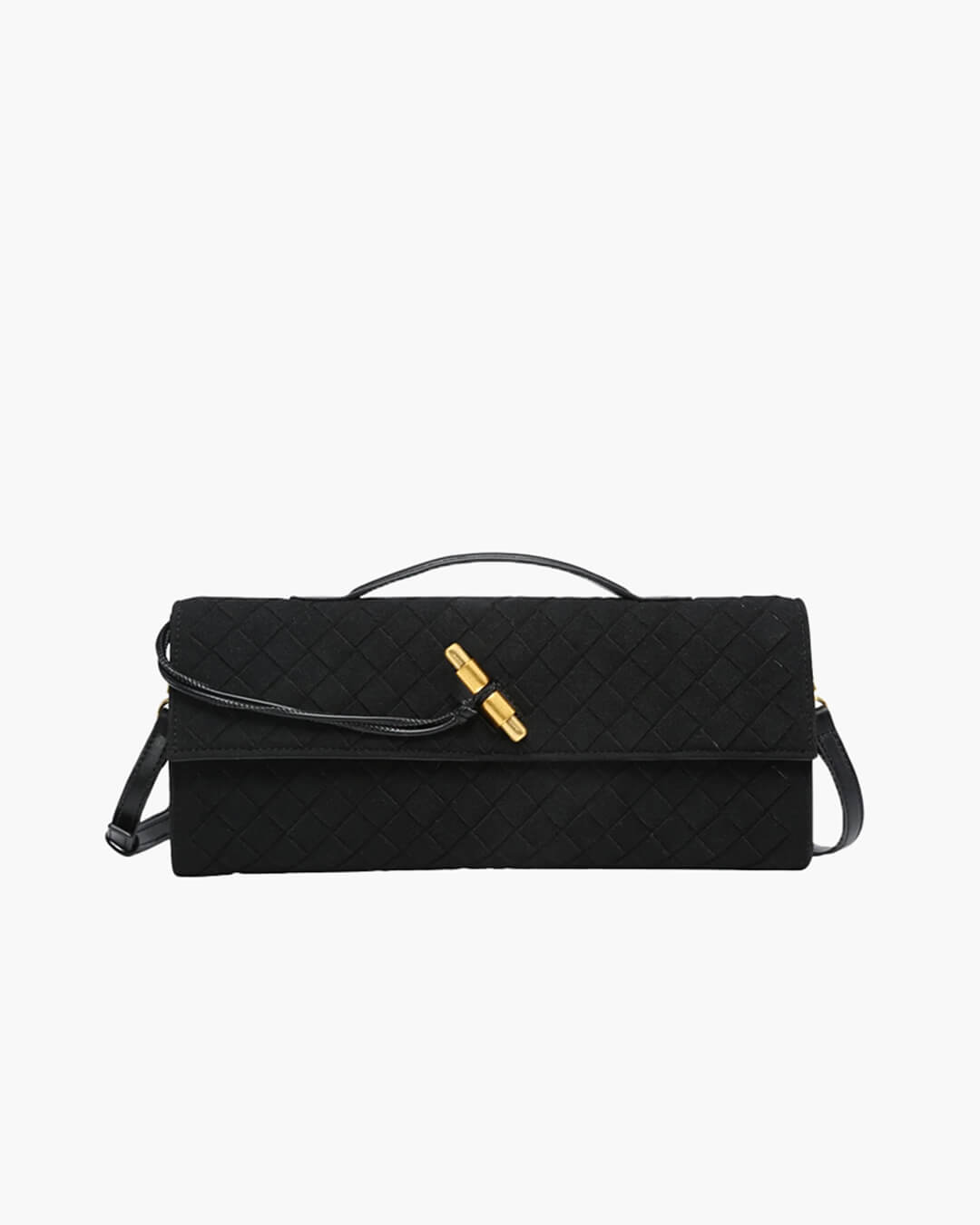 Bianca Faux Suede Bag with Golden Tie Knot Detail