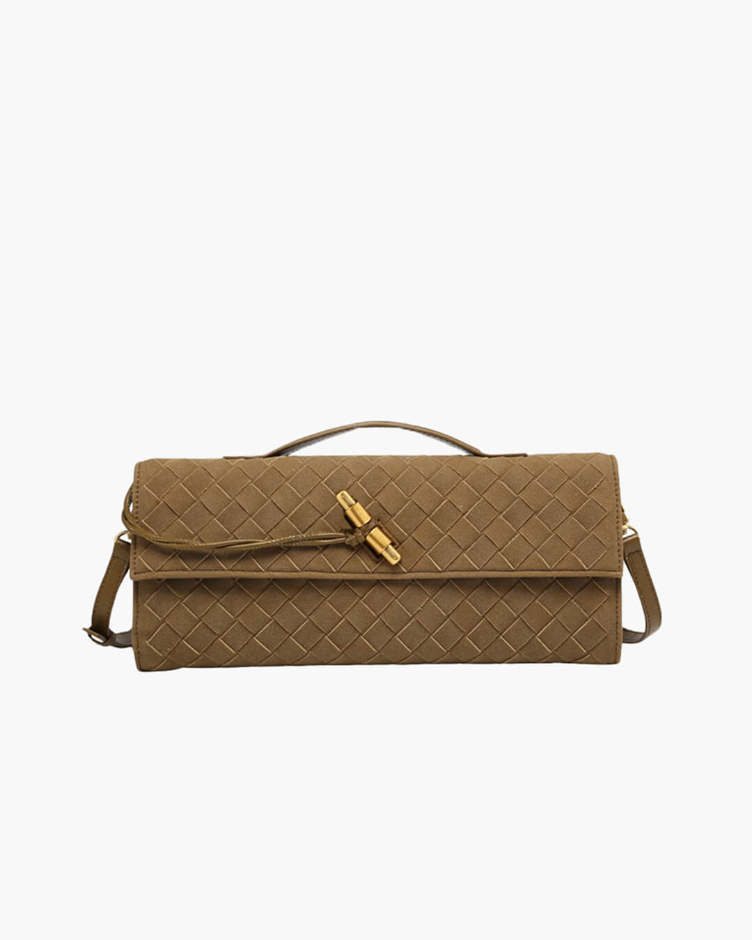 Bianca Faux Suede Bag with Golden Tie Knot Detail