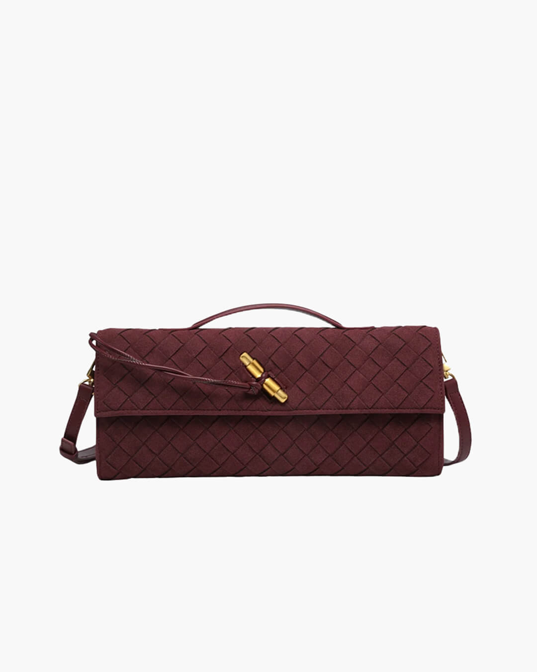 Bianca Faux Suede Bag with Golden Tie Knot Detail