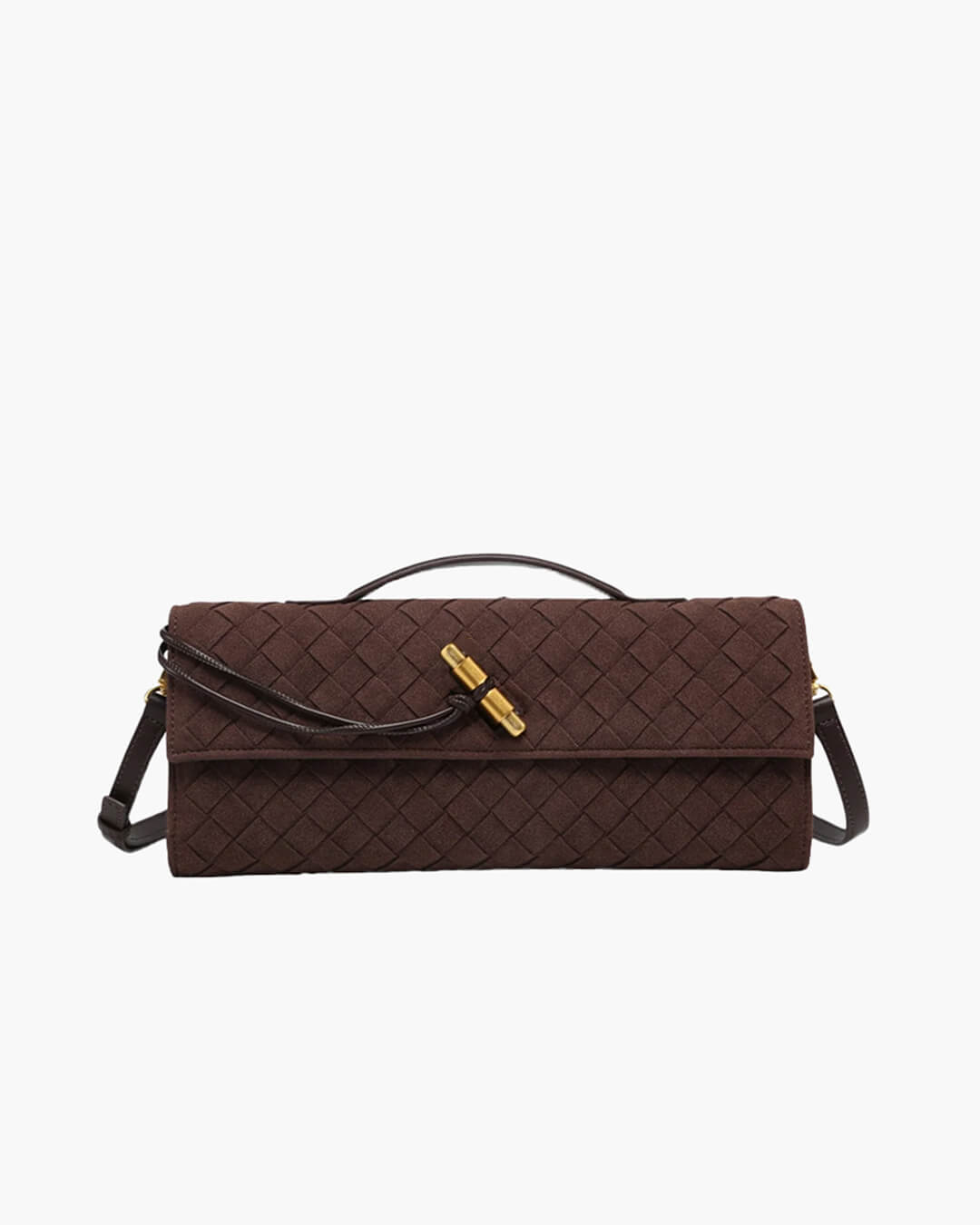 Bianca Faux Suede Bag with Golden Tie Knot Detail