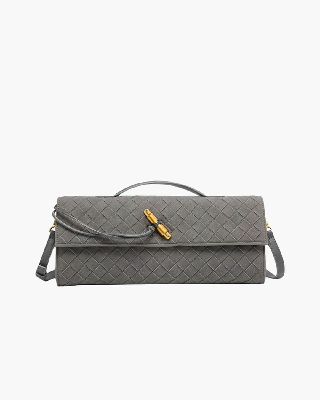Bianca Faux Suede Bag with Golden Tie Knot Detail