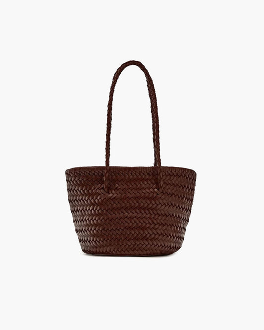 Blair Braided Vegan Leather Bucket Shoulder Bag